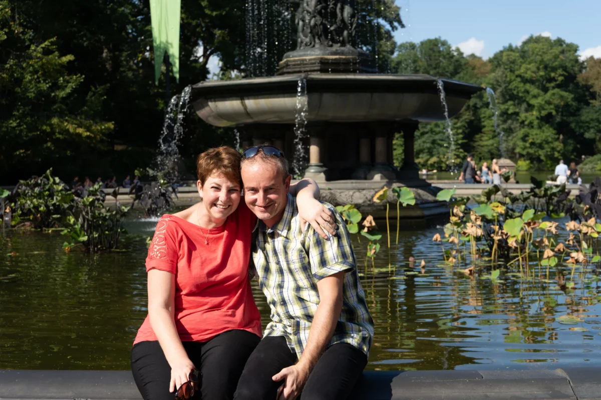 Andrea und ich am Bethesda Fountain im Central Park
